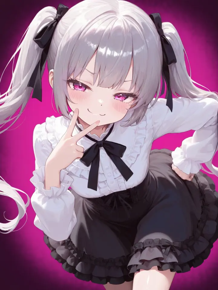 动漫少女俏皮剪刀手肖像 generated from a GPT Image 2 prompt