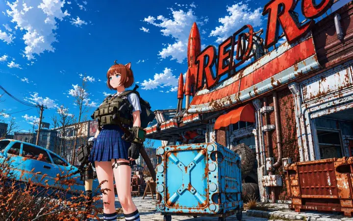 末日废土风战术动漫少女 generated from a GPT Image 2 prompt