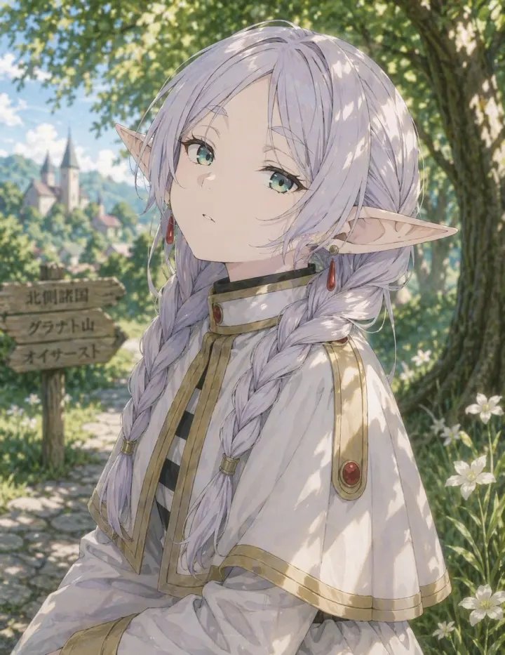 森林小径上的动漫精灵少女 generated from a GPT Image 2 prompt