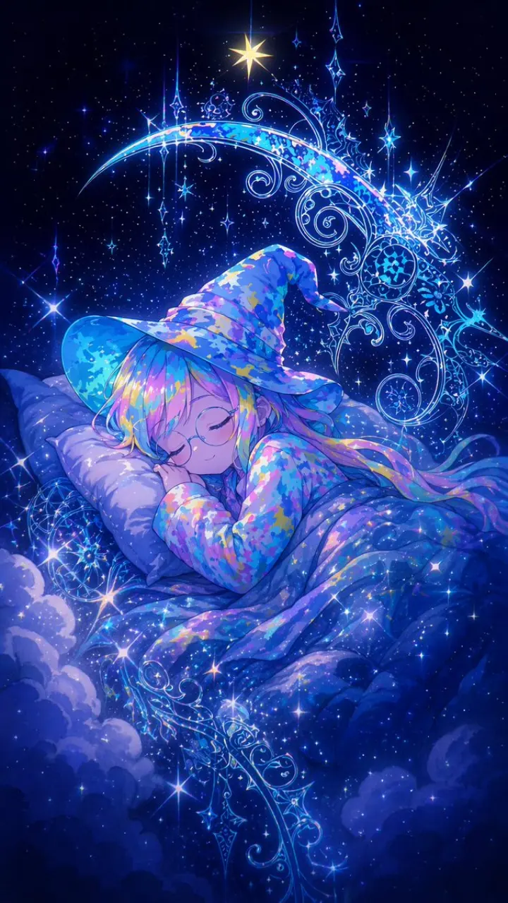 沉睡的动漫星空女巫 generated from a GPT Image 2 prompt