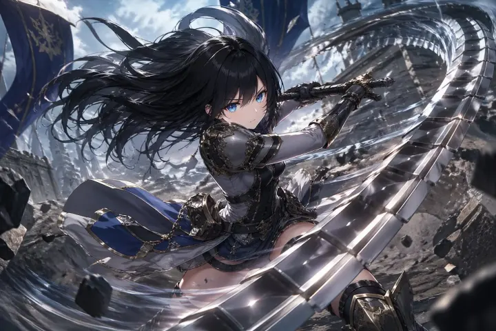 Dynamic Anime Warrior with Whip-Sword generated from a GPT Image 2 prompt