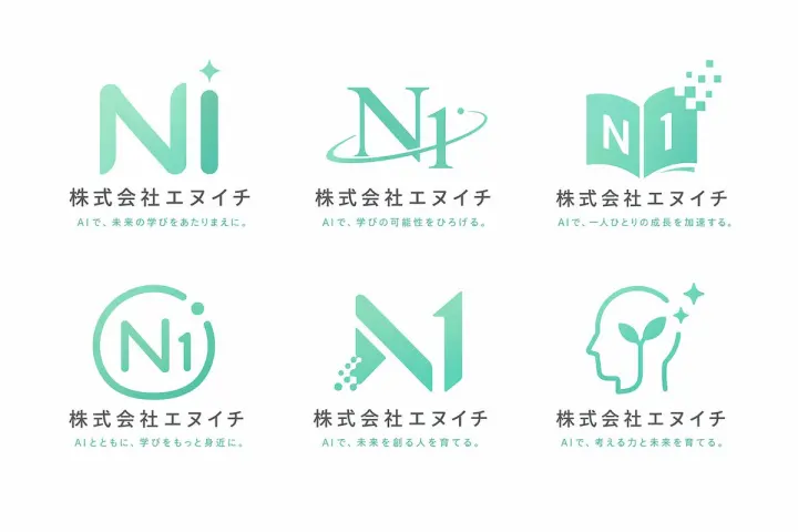 6 格企业 Logo 设计概念表 generated from a GPT Image 2 prompt