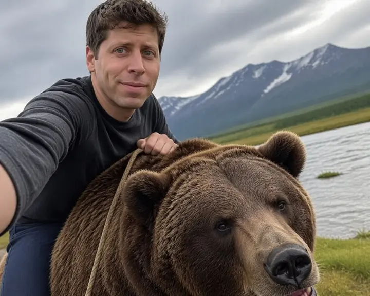 Sam Altman Bear Selfie generated from a GPT Image 2 prompt