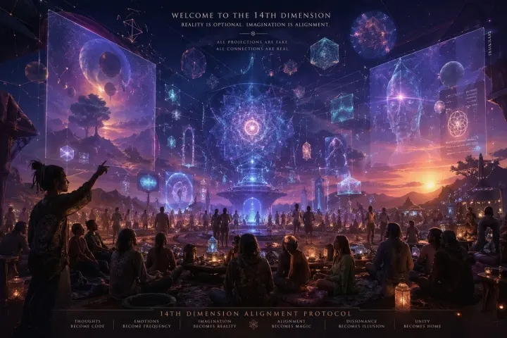 14th-Dimension Projection Scene generated from a GPT Image 2 prompt