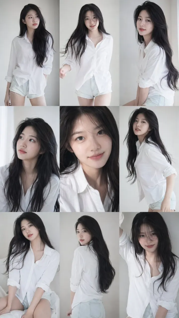 Korean Idol 3x3 Collage Portrait generated from a GPT Image 2 prompt