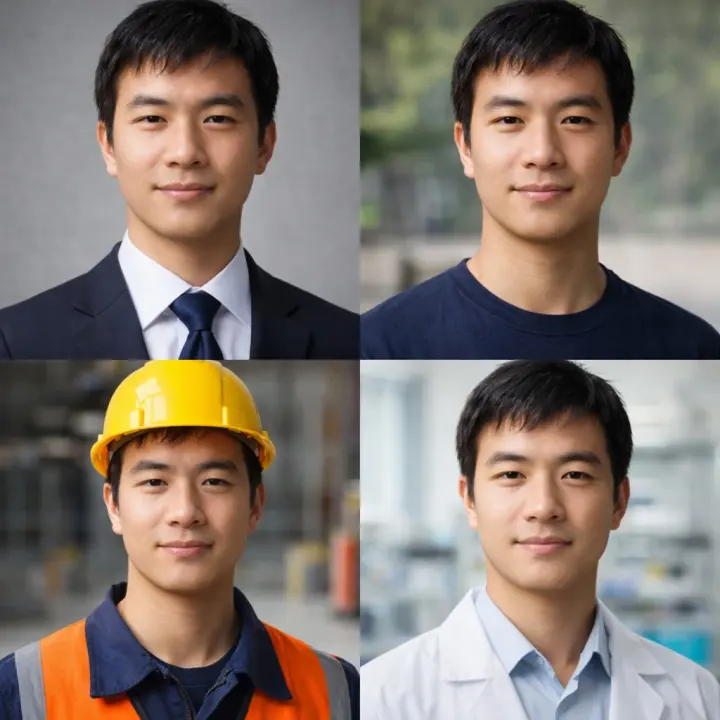 4-Panel Professional Avatar Grid generated from a GPT Image 2 prompt