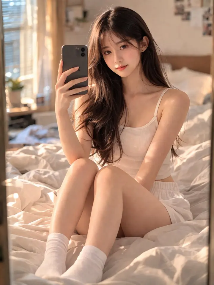 Mirror Selfie Bedroom Portrait generated from a GPT Image 2 prompt