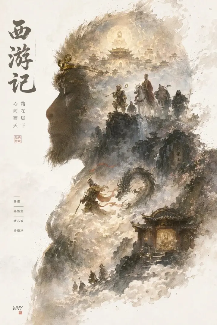 史诗级剪影世界海报 generated from a GPT Image 2 prompt