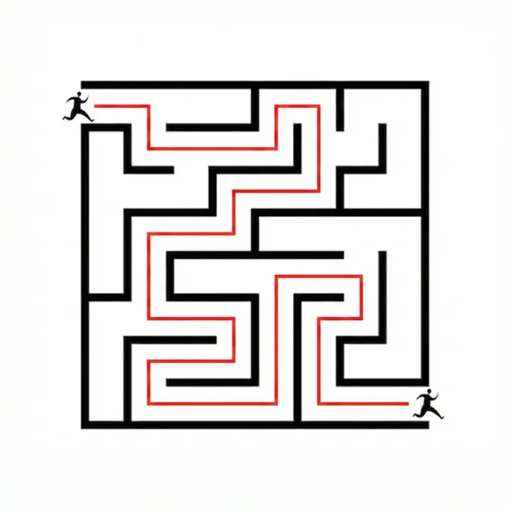 迷宫求解转换 generated from a GPT Image 2 prompt