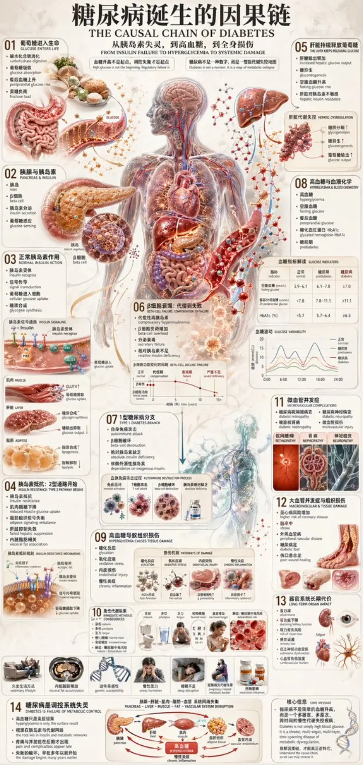 Medical Infographic on Diabetes Progression generated from a GPT Image 2 prompt