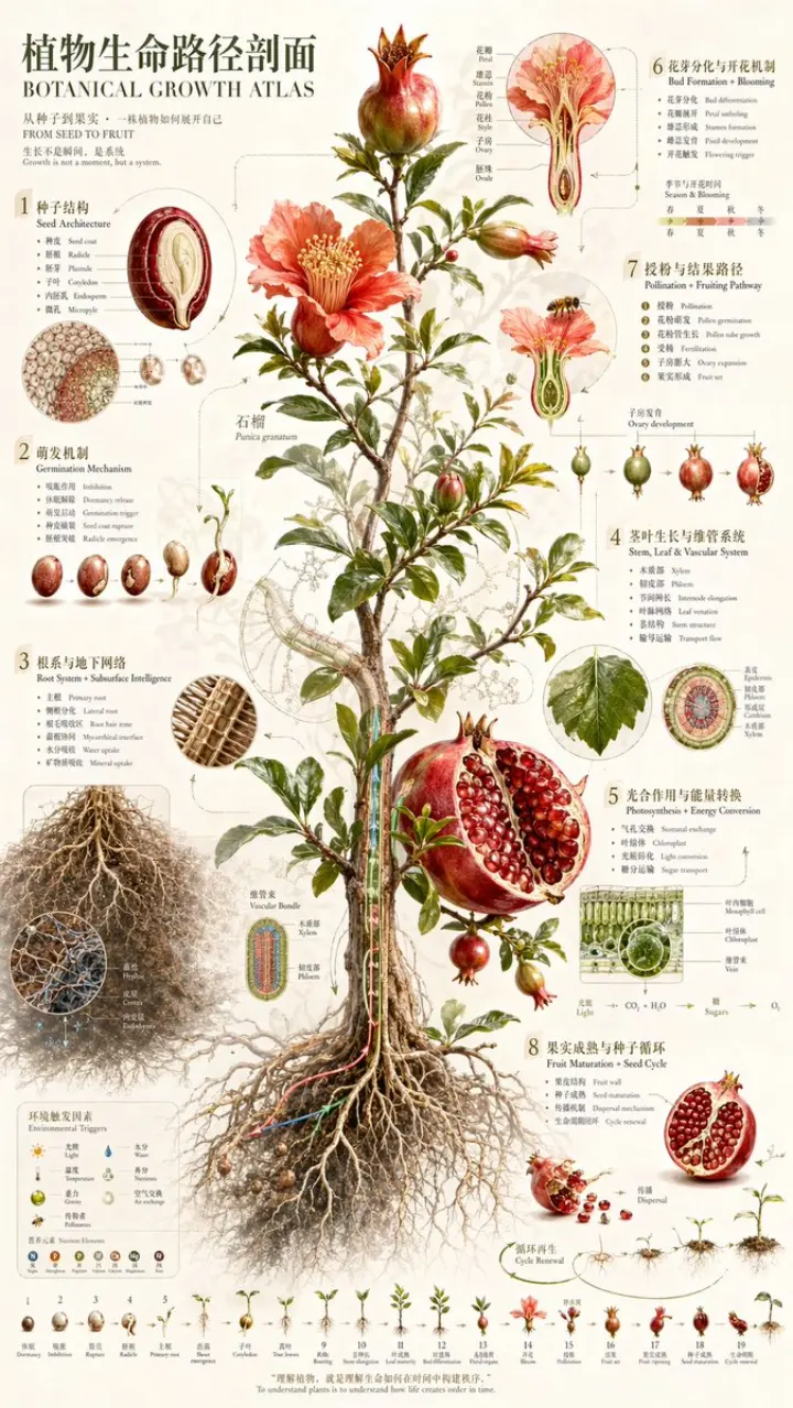 Botanical Growth Atlas Infographic generated from a GPT Image 2 prompt