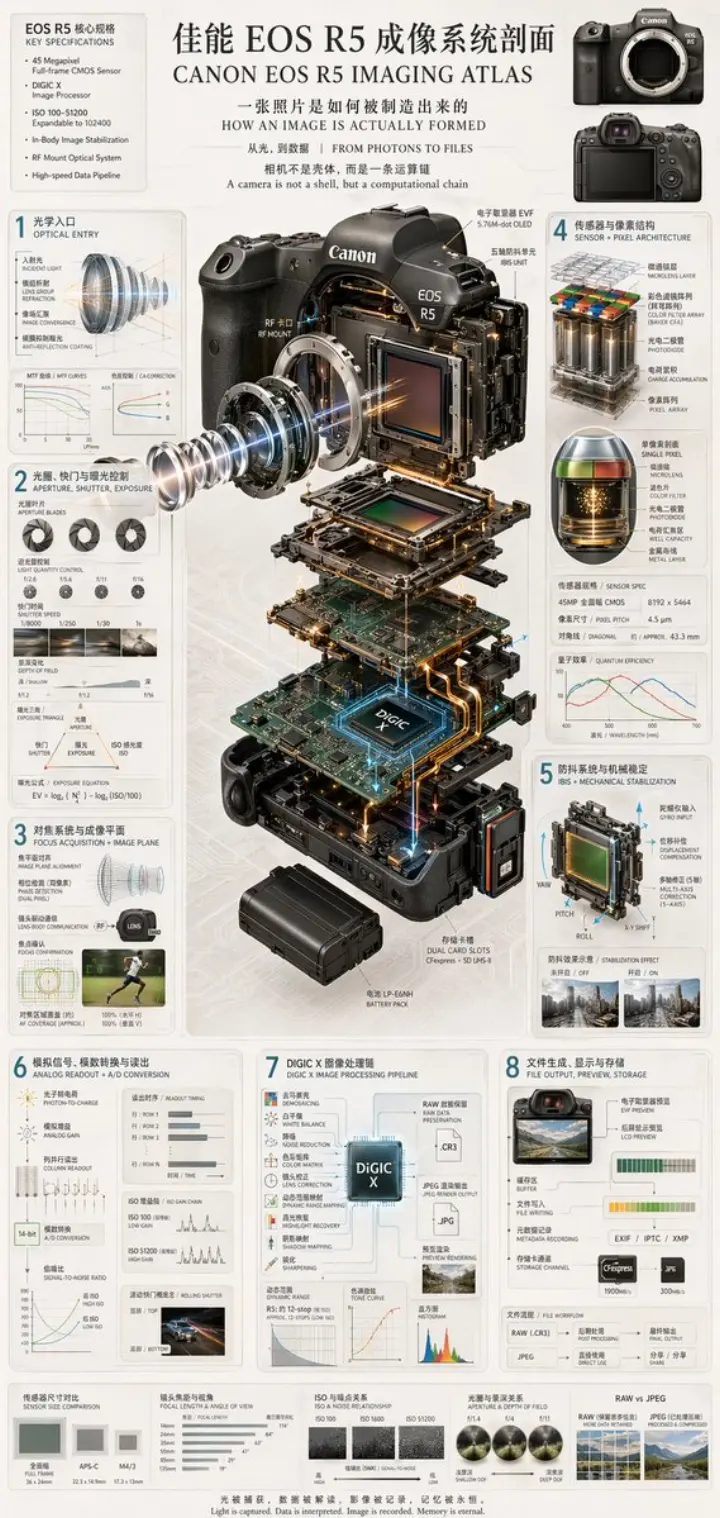 Camera Exploded View Infographic generated from a GPT Image 2 prompt