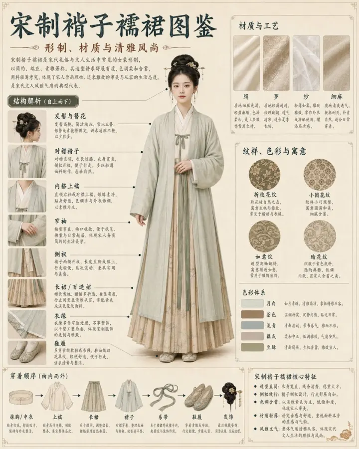 Song Dynasty Hanfu Infographic Guide generated from a GPT Image 2 prompt