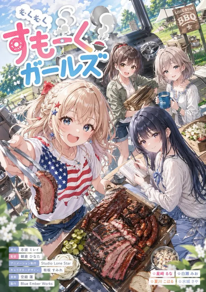 Anime BBQ Girls Key Visual generated from a GPT Image 2 prompt