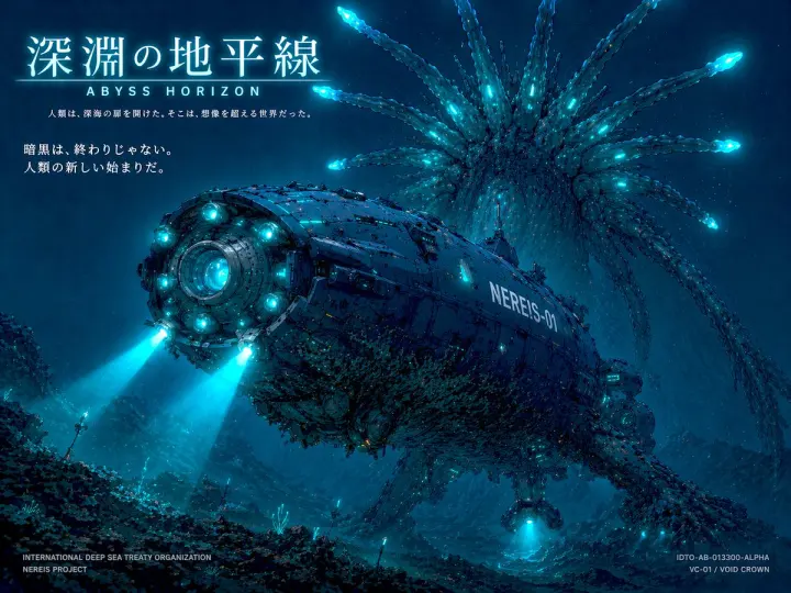 Sci-Fi Deep Sea Submarine Poster generated from a GPT Image 2 prompt