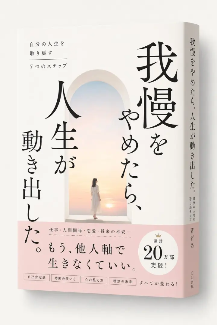 Japanese Self-Help Book Cover Mockup generated from a GPT Image 2 prompt