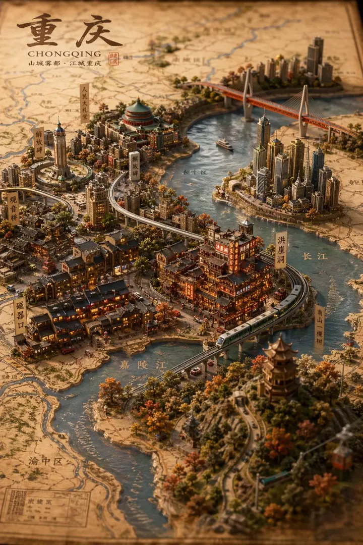 Miniature 3D City Diorama Map generated from a GPT Image 2 prompt