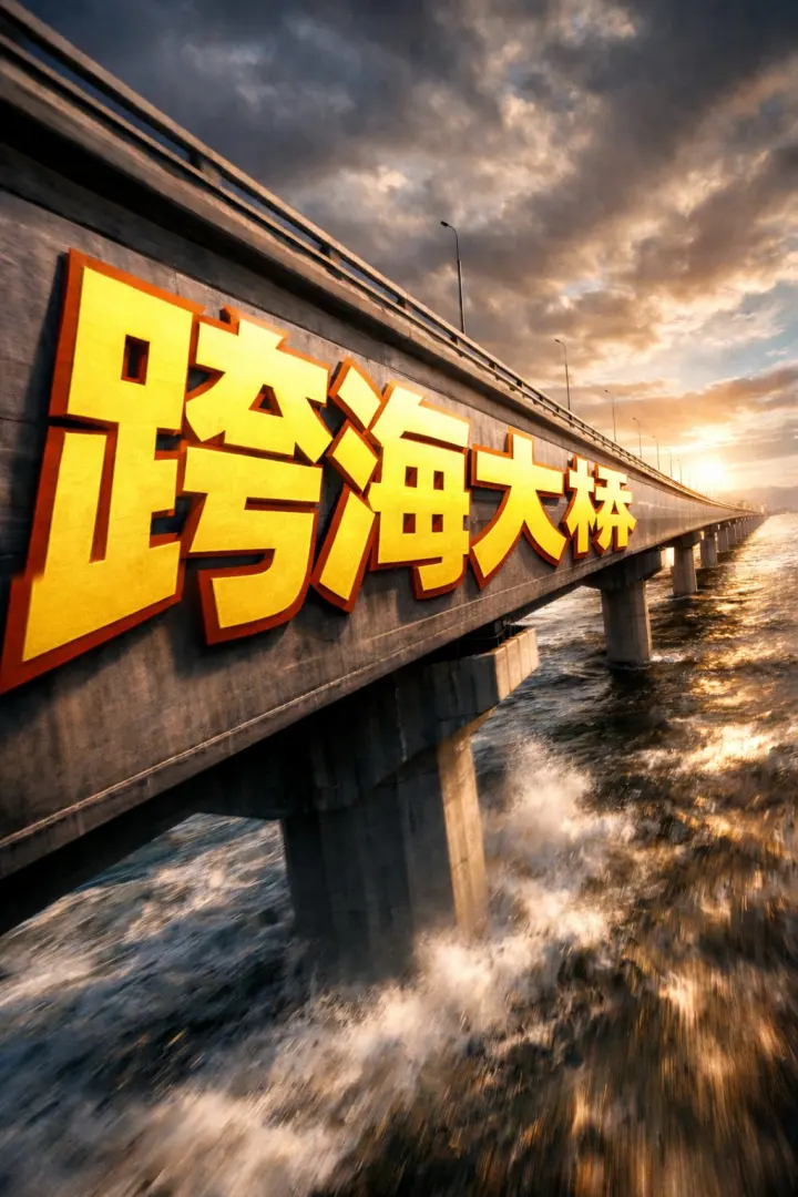 Extreme Perspective Typography Bridge generated from a GPT Image 2 prompt