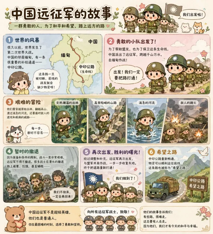 Cute Chinese Expeditionary Force Storyboard generated from a GPT Image 2 prompt