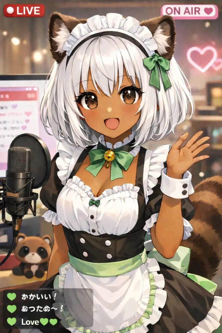 动漫 VTuber 直播界面覆盖图 generated from a GPT Image 2 prompt