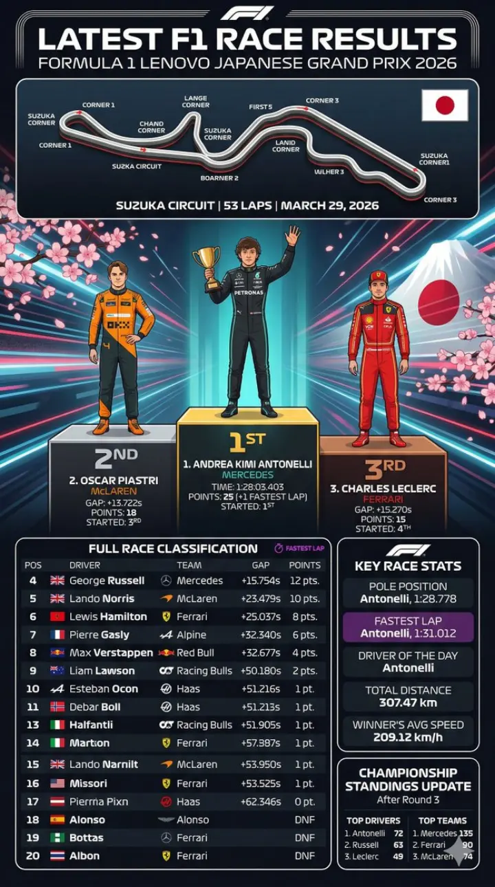 F1 比赛结果信息图 generated from a GPT Image 2 prompt