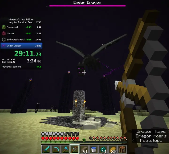 Voxel Speedrun HUD 截图 generated from a GPT Image 2 prompt