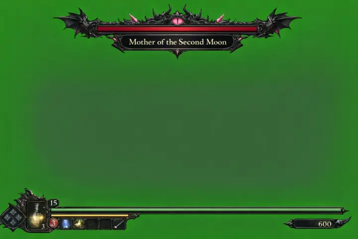 绿幕上的暗黑奇幻游戏 HUD generated from a GPT Image 2 prompt