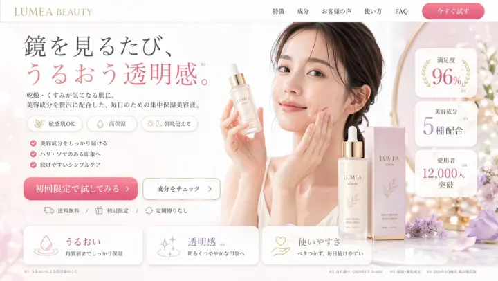 Beauty Product Landing Page Mockup generated from a GPT Image 2 prompt