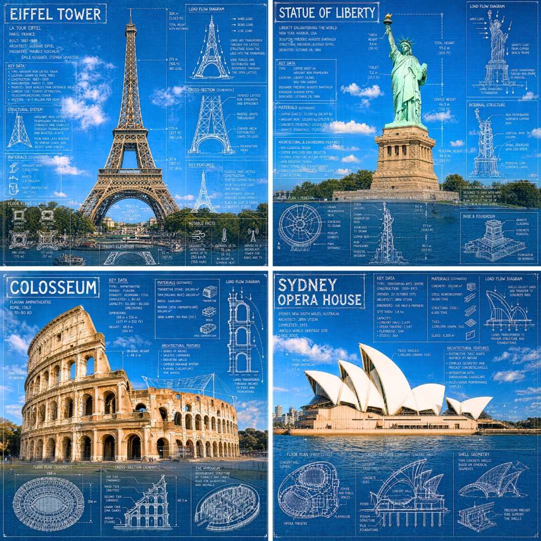 Infographic LANDMARK combining real photograph GPT Image 2 UI prompt example