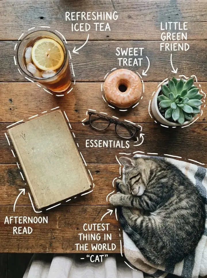 Top-down flat lay rustic wooden Nano Banana document prompt example