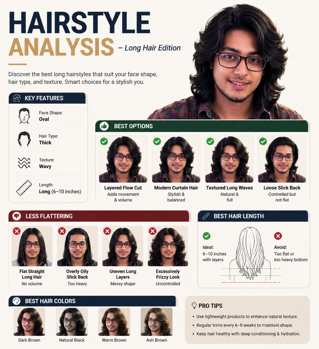 Professional HAIRSTYLE ANALYSIS infographic different GPT Image 2 poster design prompt example