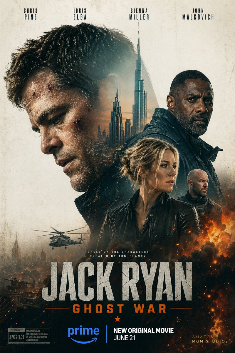 Cinematic movie poster Jack Ryan GPT Image 2 poster design prompt example