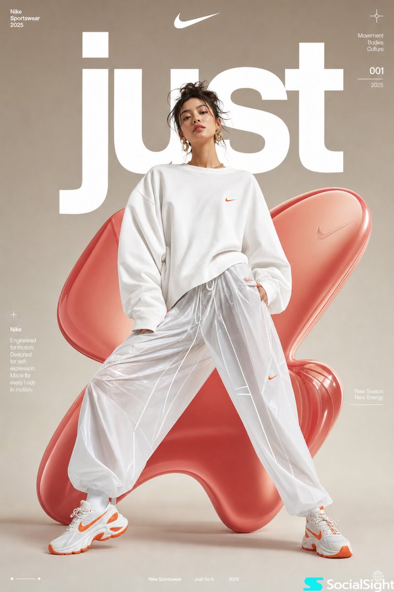High-fashion futuristic sportswear editorial poster GPT Image 2 poster design prompt example