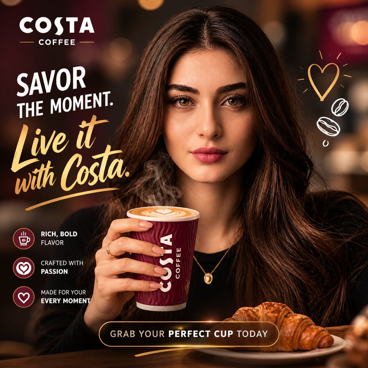 Premium commercial advertisement young woman GPT Image 2 portrait prompt example