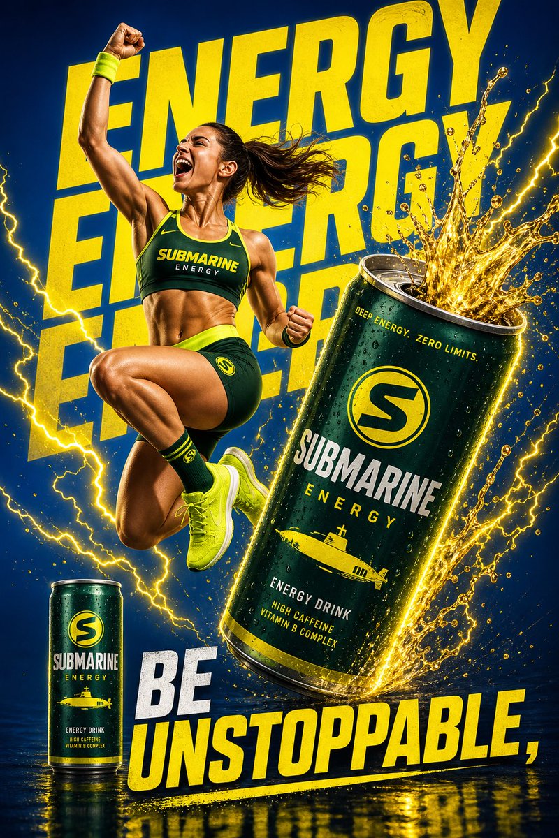 This high-energy advertisement features dynamic GPT Image 2 poster design prompt example