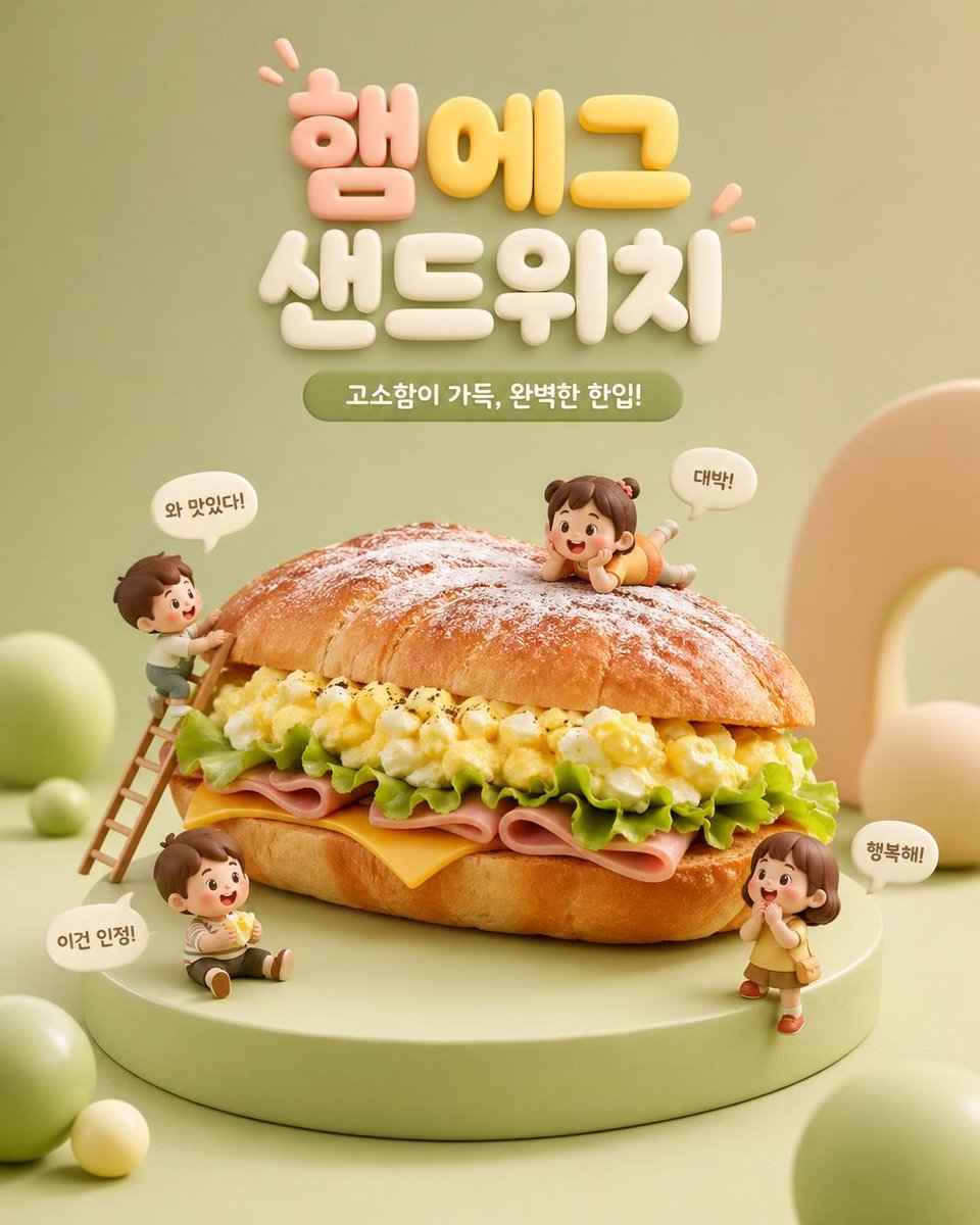 Adorable 3D food advertisement scene GPT Image 2 poster design prompt example