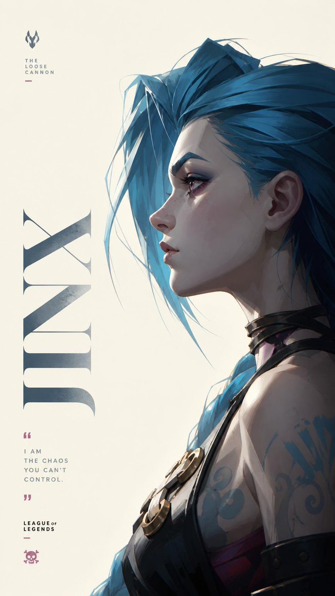Jinx Arcane rendered American-style thick GPT Image 2 poster design prompt example