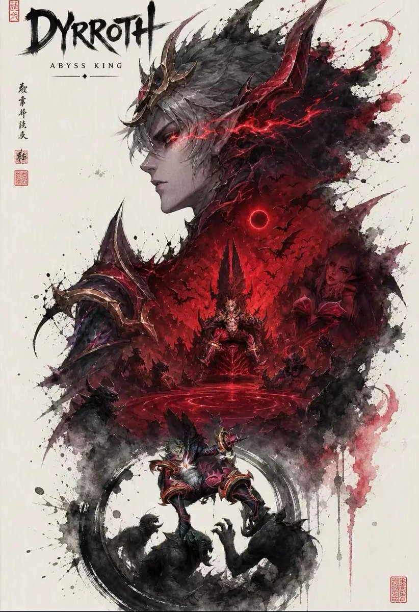 Masterpiece dark fantasy anime illustration GPT Image 2 poster design prompt example