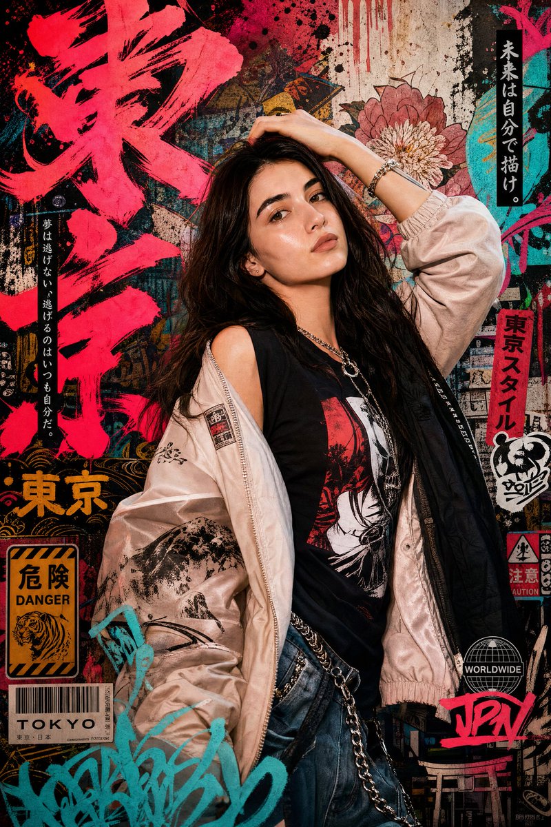 High-detail portrait poster bold Japanese GPT Image 2 poster design prompt example