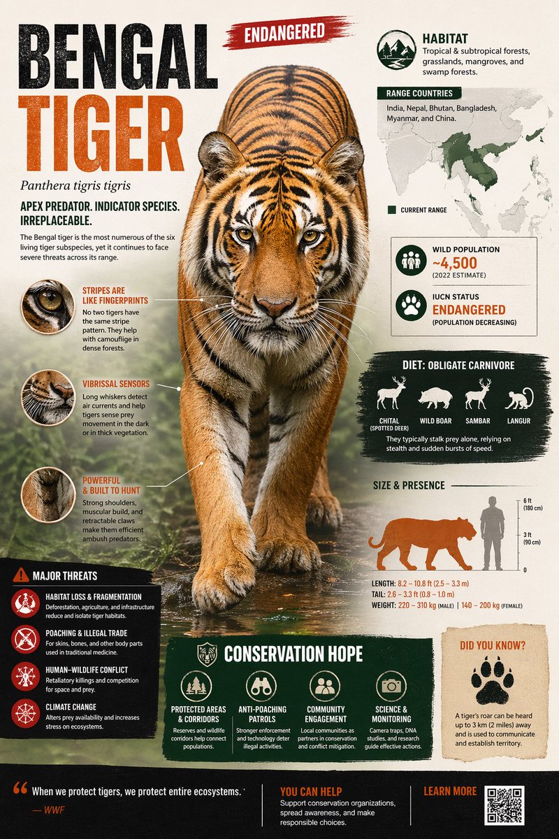 Visually rich infographic endangered animal GPT Image 2 UI prompt example