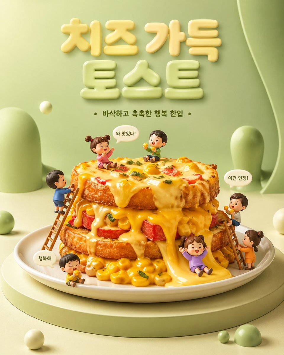 Ultra-cute Korean food advertisement poster GPT Image 2 poster design prompt example