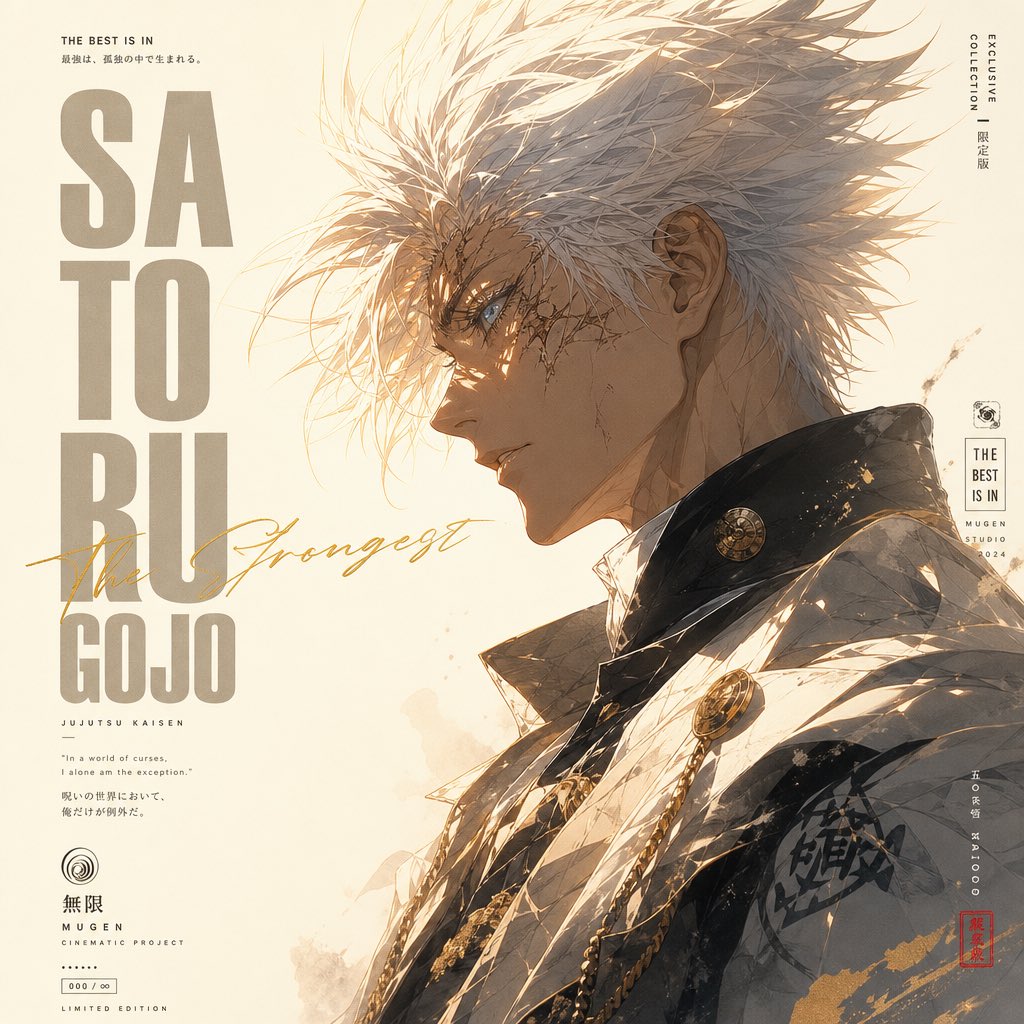 Minimalist high-fashion anime poster vertical GPT Image 2 poster design prompt example