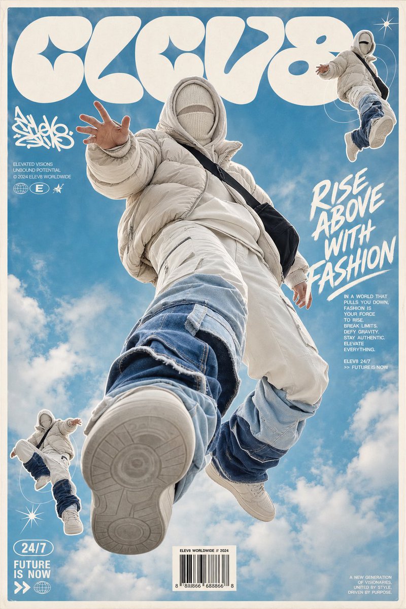 High-end futuristic streetwear fashion poster GPT Image 2 poster design prompt example