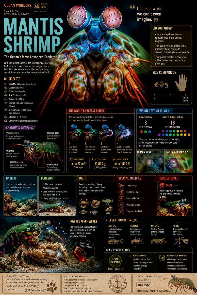 WILDLIFE TREASURY COLLECTOR ENCYCLOPEDIA CARD GPT Image 2 poster design prompt example