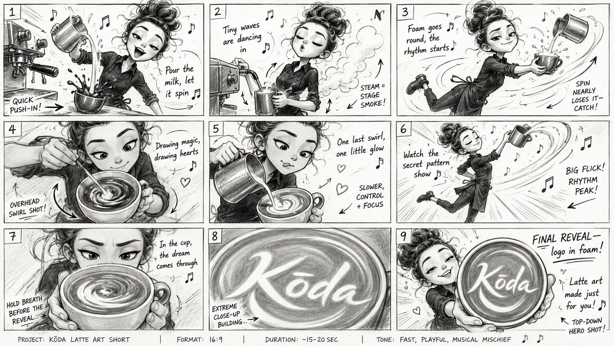 Storyboard creative artistic video making GPT Image 2 concept art prompt example