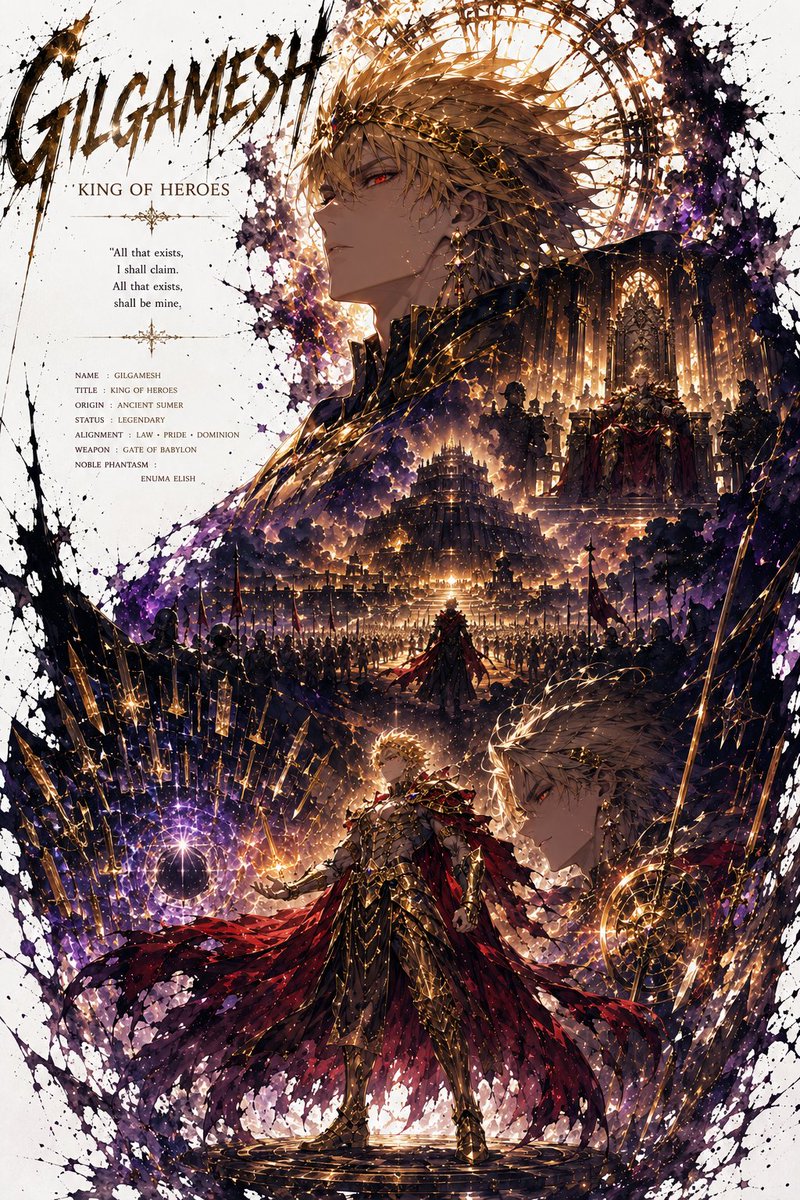 Epic dark-fantasy anime poster illustration GPT Image 2 poster design prompt example