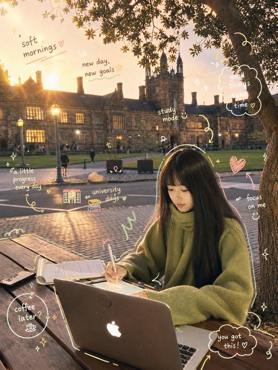 Dreamy cinematic study aesthetic young GPT Image 2 document prompt example