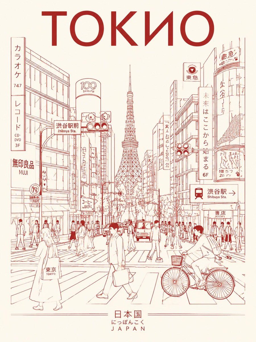 Minimalist ultra-high-resolution travel poster line-art GPT Image 2 poster design prompt example
