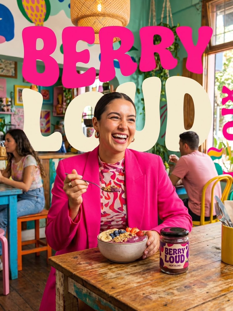 Vibrant lifestyle food advertisement smiling GPT Image 2 poster design prompt example