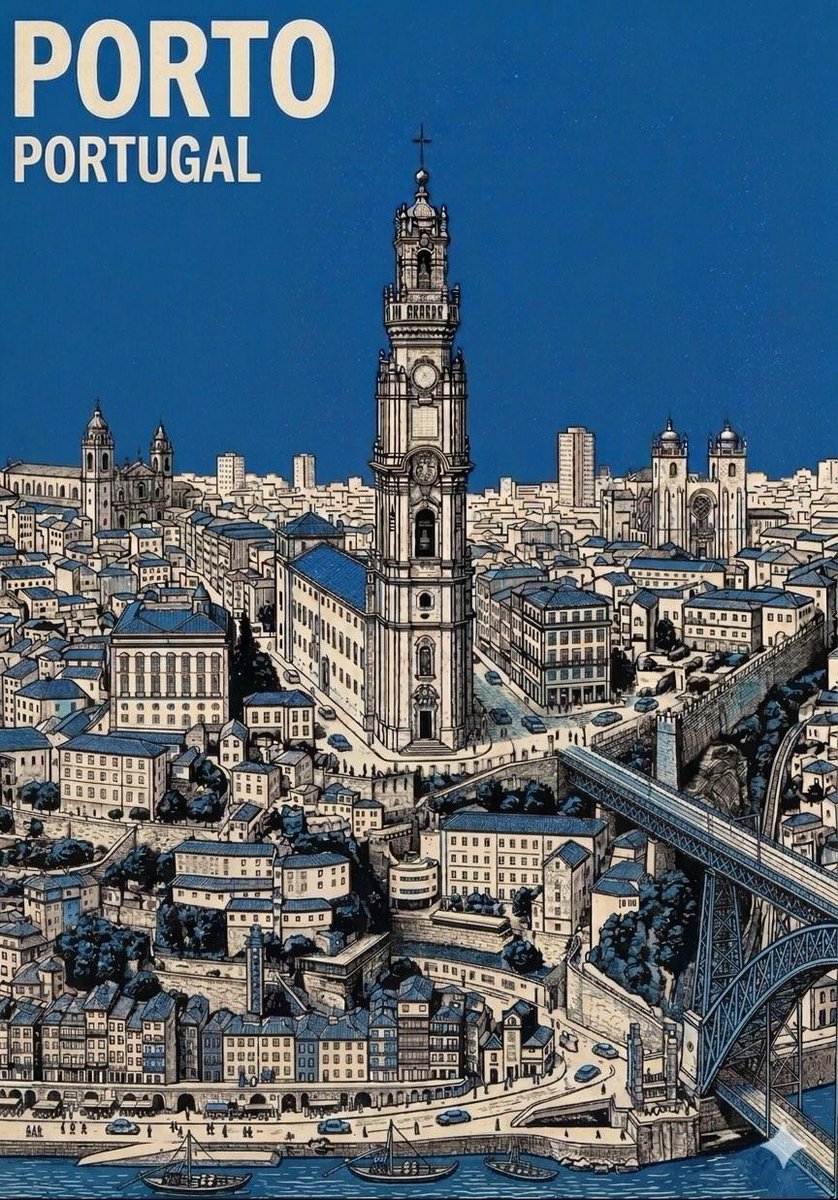 Vertical mid-century travel poster CITY GPT Image 2 poster design prompt example